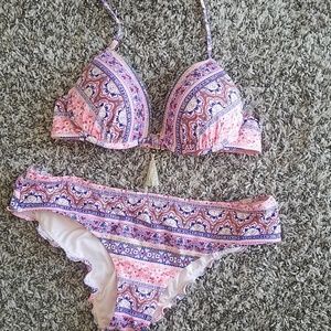 Neon paisley bikini
